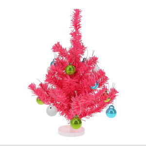 Free with bundle!  Pink Holiday Decor Christmas Tree with Silver Ornaments
